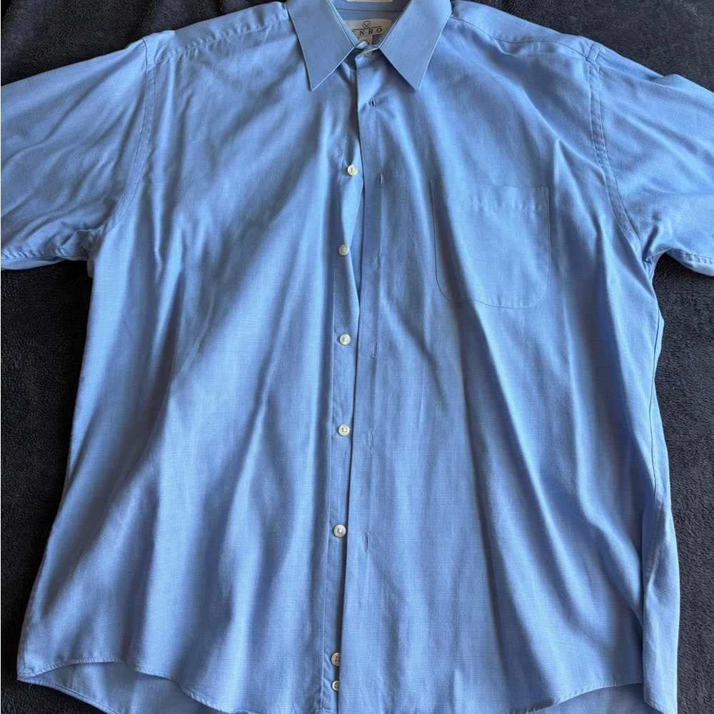 Classic Light Blue Men's Casual Button Down Shirt